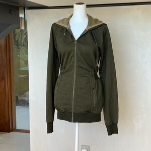 Diesel Green Utility Jacket with Hood and Tailored Fit